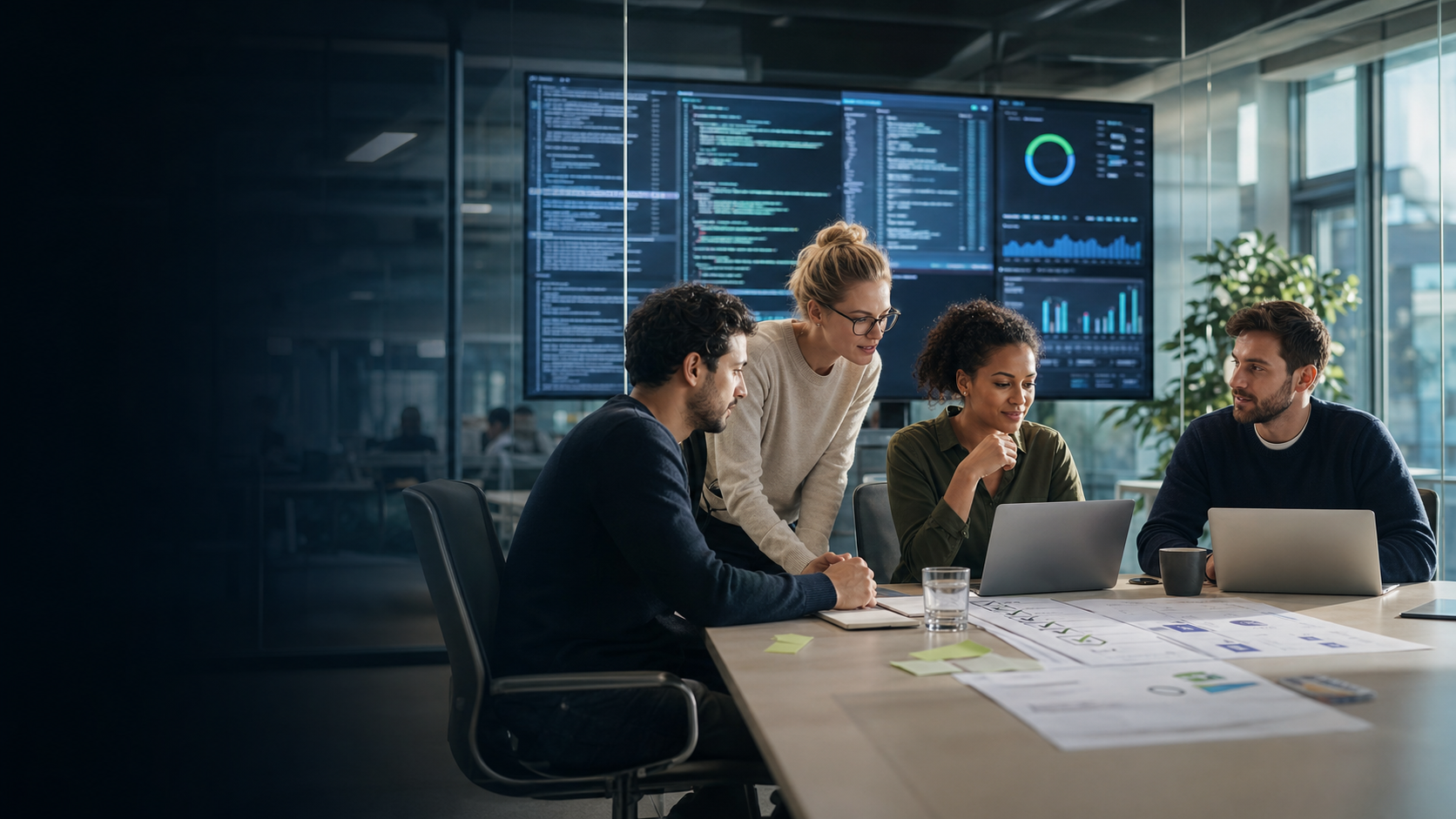 Testing consultants werken samen aan test dashboards en kwaliteitsanalyse